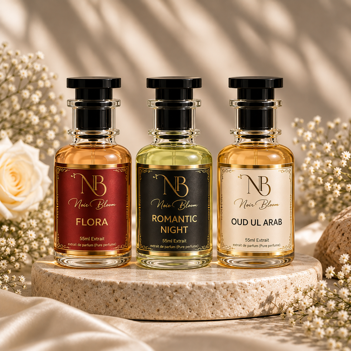Noir Bloom Exclusive Trio Gift Set | Flora, Oud Ul Arab & 9PM